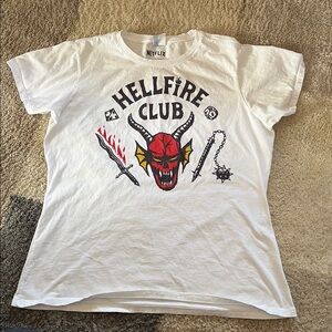 Netflix Ladies White Hellfire Club T-Shirt